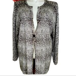 Liz and Me animal print cardigan